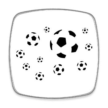 Team Fußball - Viereckiger Kühlschrankmagnet - Weiß - Vorne