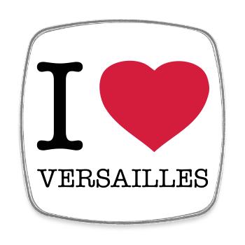 I LOVE VERSAILLES - Viereckiger Kühlschrankmagnet - Weiß - Vorne