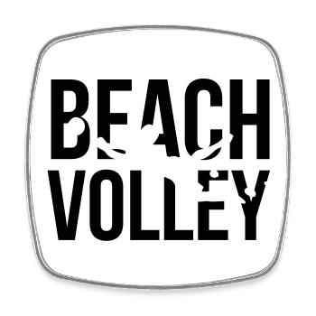 beach volley - Magnet carré - blanc - Devant