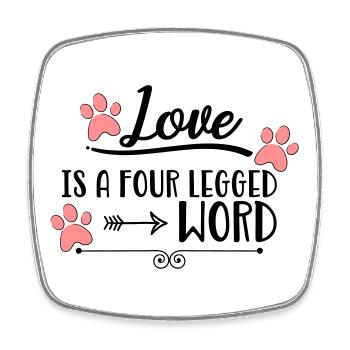 dog - Square fridge magnet - white - Front