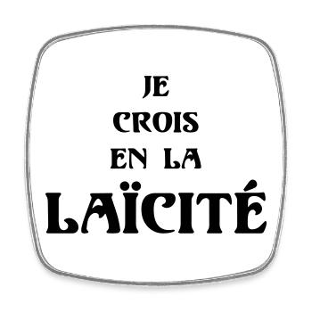 Secularism - Square fridge magnet - white - Front