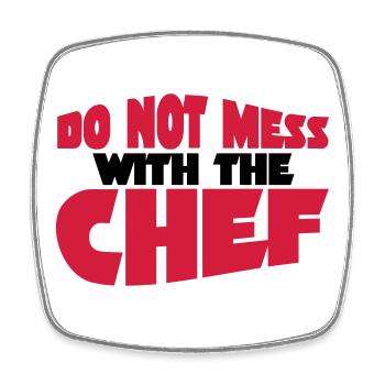 chef - Square fridge magnet - white - Front