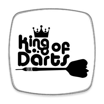 Darts - Viereckiger Kühlschrankmagnet - Weiß - Vorne