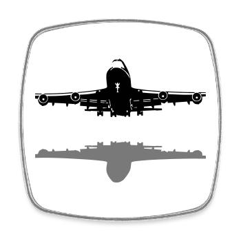 -747 - Magnet carré - blanc - Devant