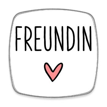 Girlfriend heart gift friendship love - Square fridge magnet - white - Front