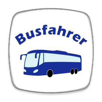 Busfahrer Design - Viereckiger Kühlschrankmagnet - Weiß - Vorne