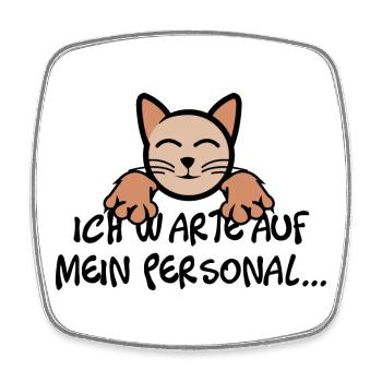 Katzen comic lustige Sprüche Illustration icon - Viereckiger Kühlschrankmagnet - Weiß - Vorne
