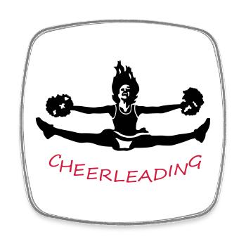 cheerleading - Square fridge magnet - white - Front
