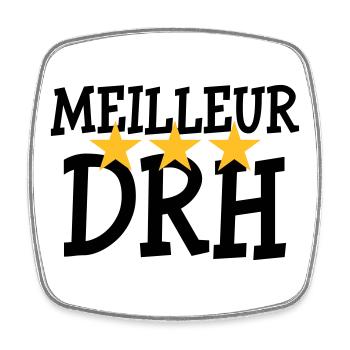 Meilleur DRH - Magnet carré - blanc - Devant