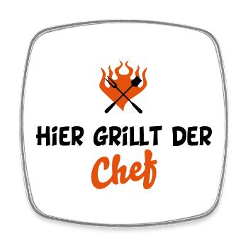 barbecue - Square fridge magnet - white - Front
