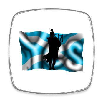 ecosse oui - Magnet carré - blanc - Devant