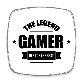 Gamer / Gaming - Magnet carré - blanc - Devant