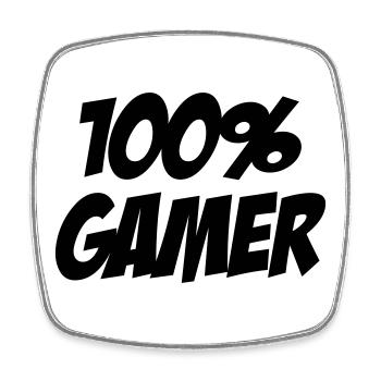 Gamer / Gaming - Magnet carré - blanc - Devant