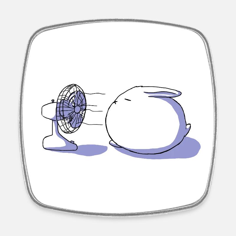 Trop chaud ! - Magnet carré - blanc