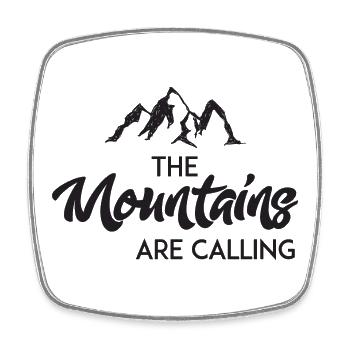 The Mountains Are Calling - Viereckiger Kühlschrankmagnet - Weiß - Vorne