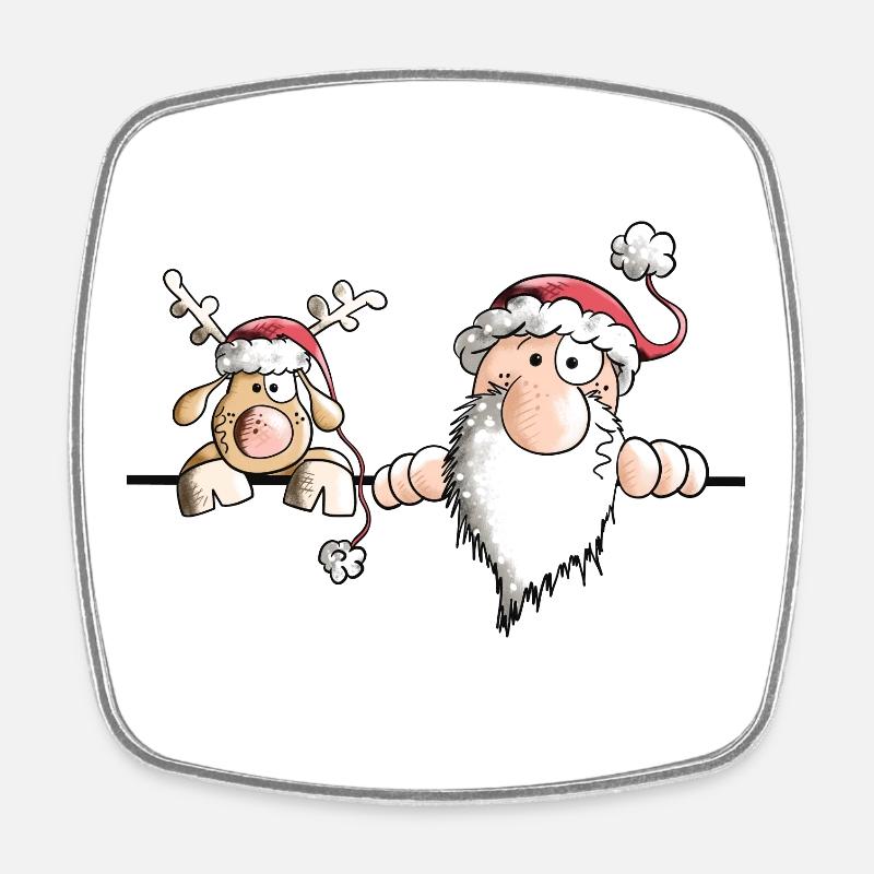 L'équipe de Noël - Magnet carré - blanc