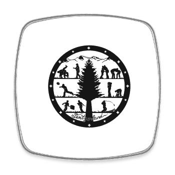 Vibration proof - Square fridge magnet - white - Front
