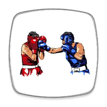 boxing - Square fridge magnet - white - Front