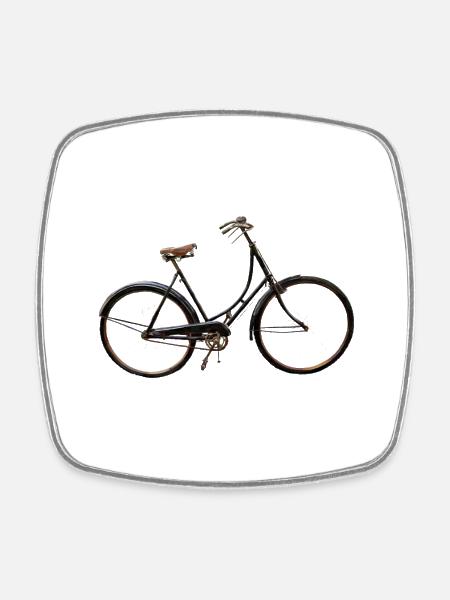 Female bike - Square fridge magnet - white