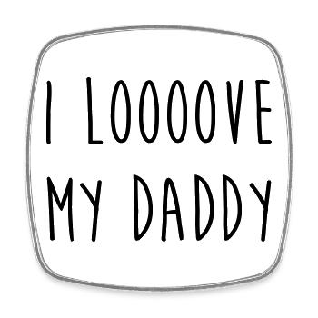 Dad / Papa / Daddy / Vati / Baby / Bébé / Birth - Square fridge magnet - white - Front