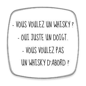 Cinéma / Citation / Série télé / Geek - Magnet carré - blanc - Devant