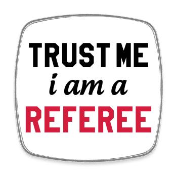 Referee - Schiedsrichter Arbitre - Sport - Match - Magnet carré - blanc - Devant