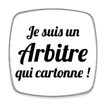 Referee - Schiedsrichter Arbitre - Sport - Match - Magnet carré - blanc - Devant