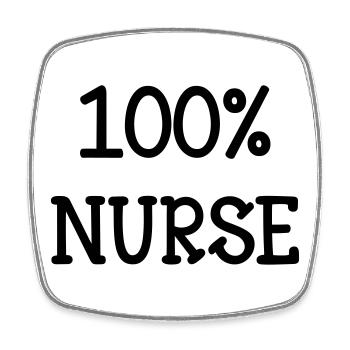 Infirmière / Infirmier / Hôpital / Médecine / - Magnet carré - blanc - Devant