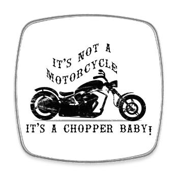 Chopper Baby - Square fridge magnet - white - Front
