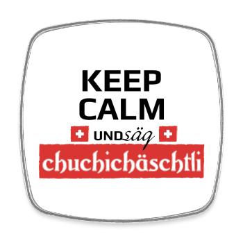 Säg Chuchichästli - Viereckiger Kühlschrankmagnet - Weiß - Vorne