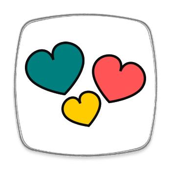 ICH LIEBE DICH. ICH LIEBE DICH. LIEBE. LIEBE. HERZ. - Viereckiger Kühlschrankmagnet - Weiß - Vorne