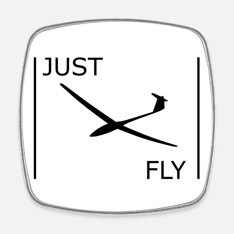 Glider - Square fridge magnet - white