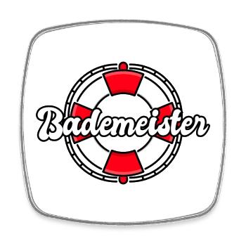 Bademeister - Viereckiger Kühlschrankmagnet - Weiß - Vorne