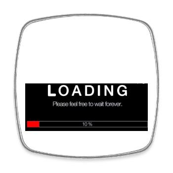 Barre de chargement défilante Université Funny Print - Magnet carré - blanc - Devant