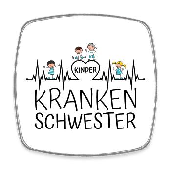 Kinderkrankenschwester Kinder Krankenschwester - Viereckiger Kühlschrankmagnet - Weiß - Vorne