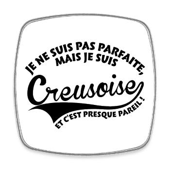 Parfaite Creusoise - Magnet carré - blanc - Devant