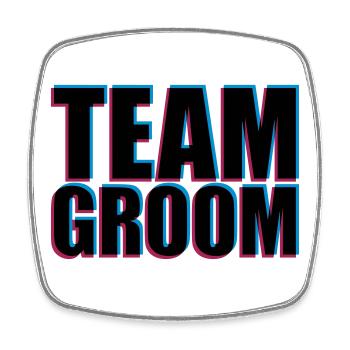 L'équipe Groom 3D - Magnet carré - blanc - Devant
