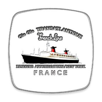 PAQUEBOT FRANCE Louis RUNEMBERG © Adagp - Magnet carré - blanc - Devant