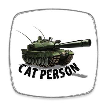 Cat person - Tank - Square fridge magnet - white - Front