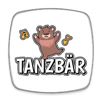 Tanzbär - Bär - Bären - Viereckiger Kühlschrankmagnet - Weiß - Vorne