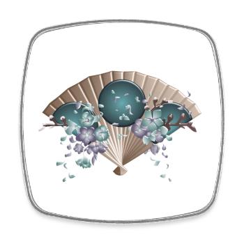 Japan Japanese Fashion Style Cherry Blossom Japanese - Square fridge magnet - white - Front