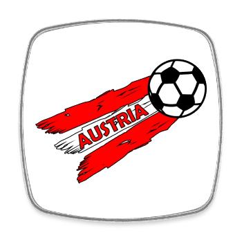Football Fans Austria - Square fridge magnet - white - Front