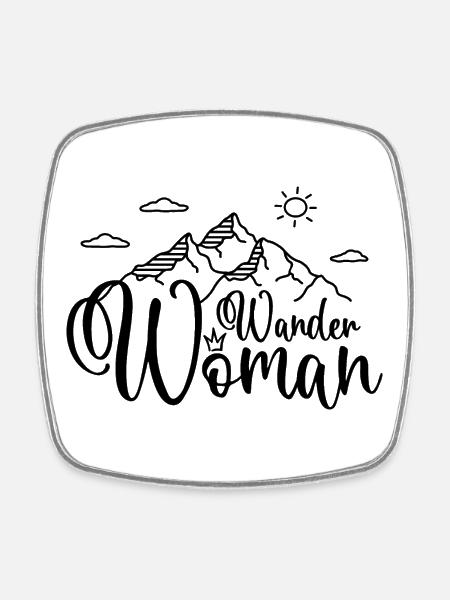 Wander Woman - Viereckiger Kühlschrankmagnet - Weiß