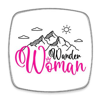 Wander Woman Wanderwoman Wandern Berge - Viereckiger Kühlschrankmagnet - Weiß - Vorne