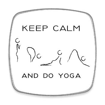 keep calm and do yoga - Magnet carré - blanc - Devant