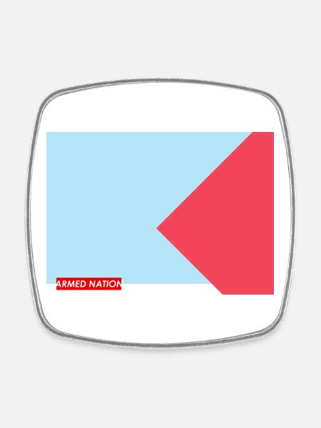 BLUE RED 2025 - Square fridge magnet - white