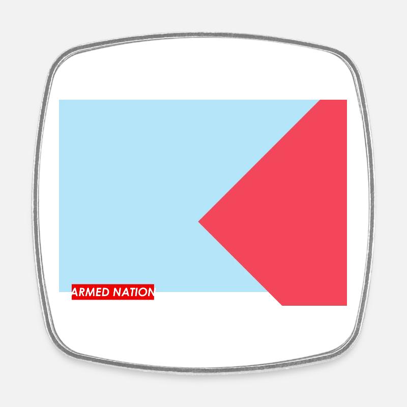 BLEU ROUGE 2025 - Magnet carré - blanc