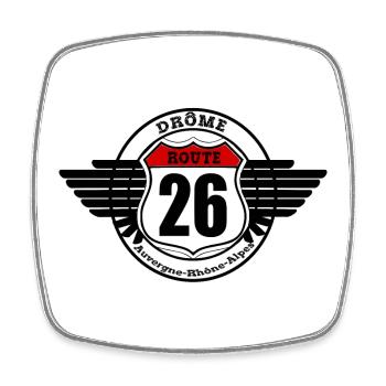 LA ROUTE 26 - Magnet carré - blanc - Devant