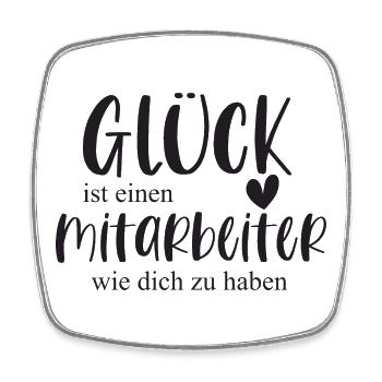 Glück Mitarbeiter Kollege Bedanken Geschenk - Viereckiger Kühlschrankmagnet - Weiß - Vorne