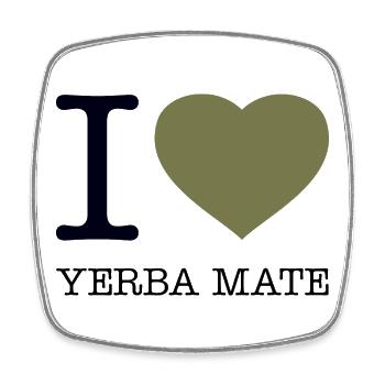 I LOVE YERBA MATE - Viereckiger Kühlschrankmagnet - Weiß - Vorne